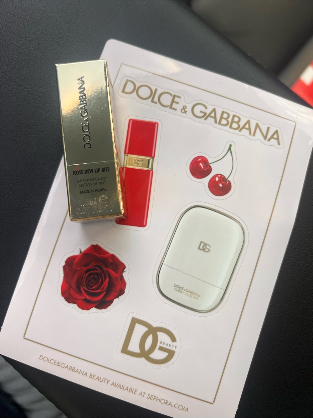 Dolce & Gabbana Rose Dew Mini Lip Bite & Limited Edition Sticker Set